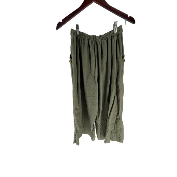 American Eagle Outfitters Green Wide Leg Sailor Button Pants Women's Size XS - Picture 6 of 7